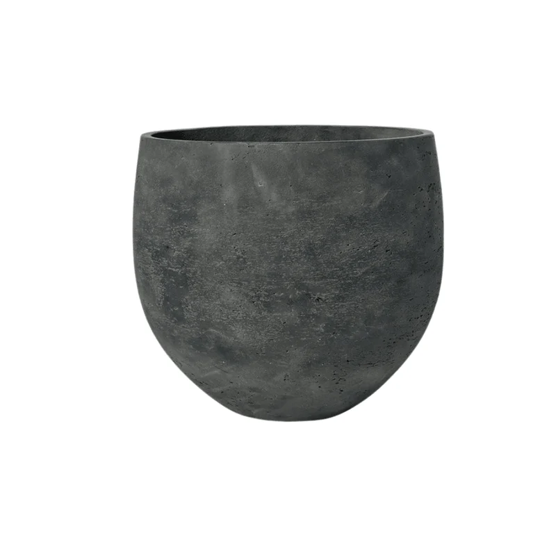 Topf Orb Black Washed in zwei verschiedenen Größen