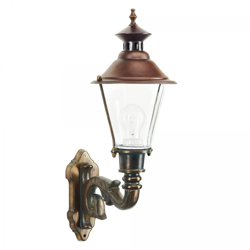 Casa Padrino Jugendstil Außenwandleuchte 19 x 30 x H. 57 cm - Bronze - Nostalgische Wetterfeste Außenleuchte