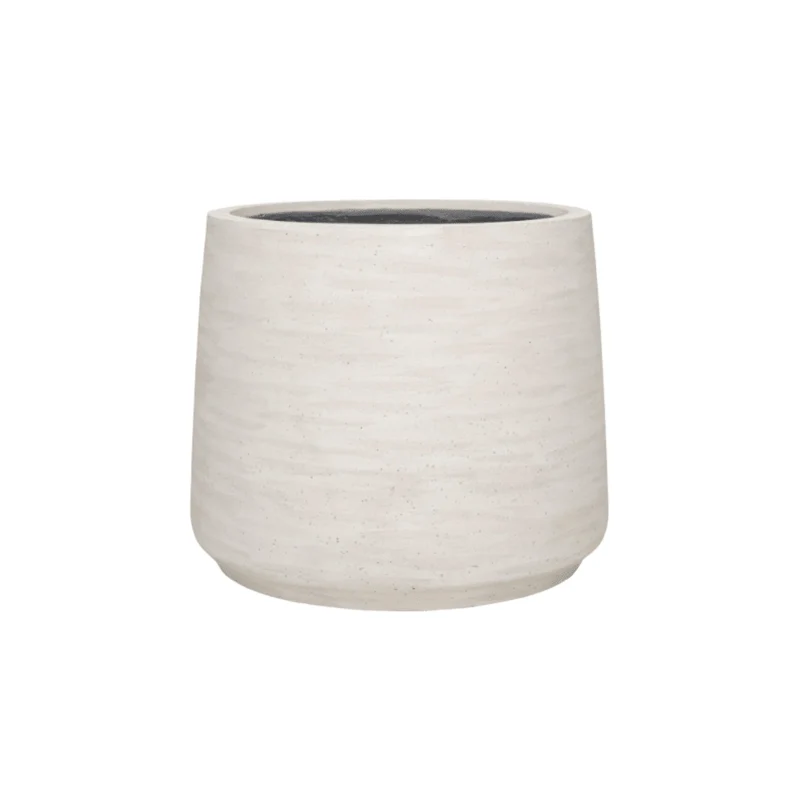 Pflanzkübel „Jumbo Patt“ – Ivory Washed – D73 × H61 cm – Moderner Pflanzkübel für Indoor & Outdoor