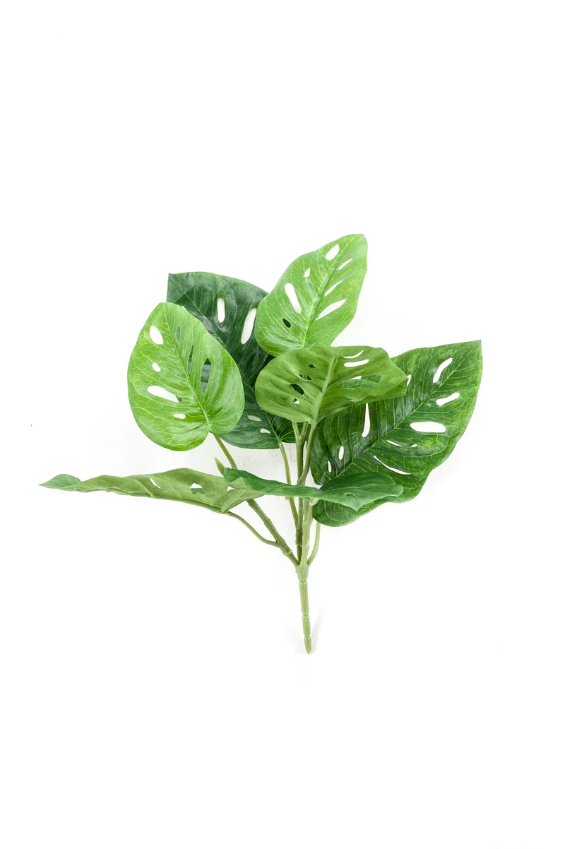 Monstera künstlich 30 cm - 1 Steckstab - Grün