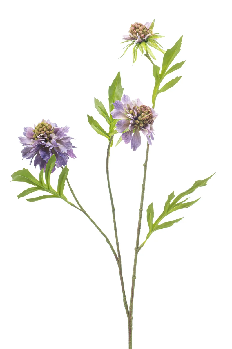 Scabiosa künstlich 62 cm - 1 Stiel - Violett
