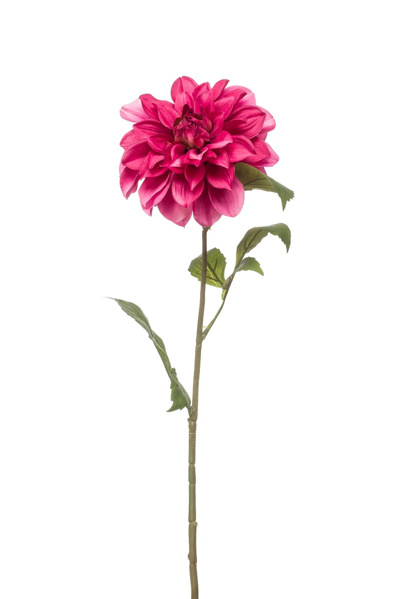 Dahlie künstlich 72 cm - 1 Stiel - Fuchsienrot