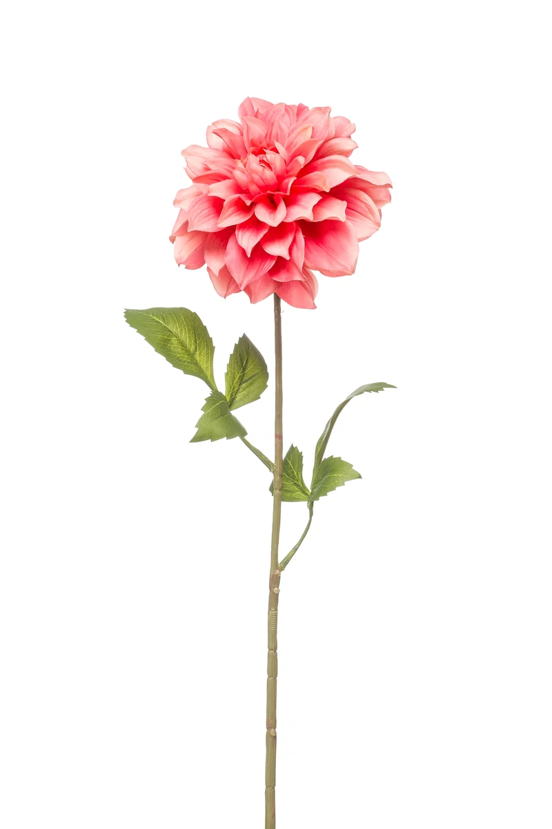 Dahlie künstlich 72 cm - 1 Stiel - Coral