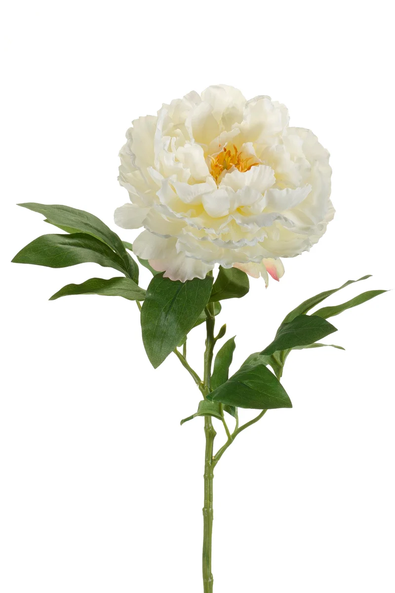 Pfingstrose künstlich 65 cm - 1 Stiel - Creme