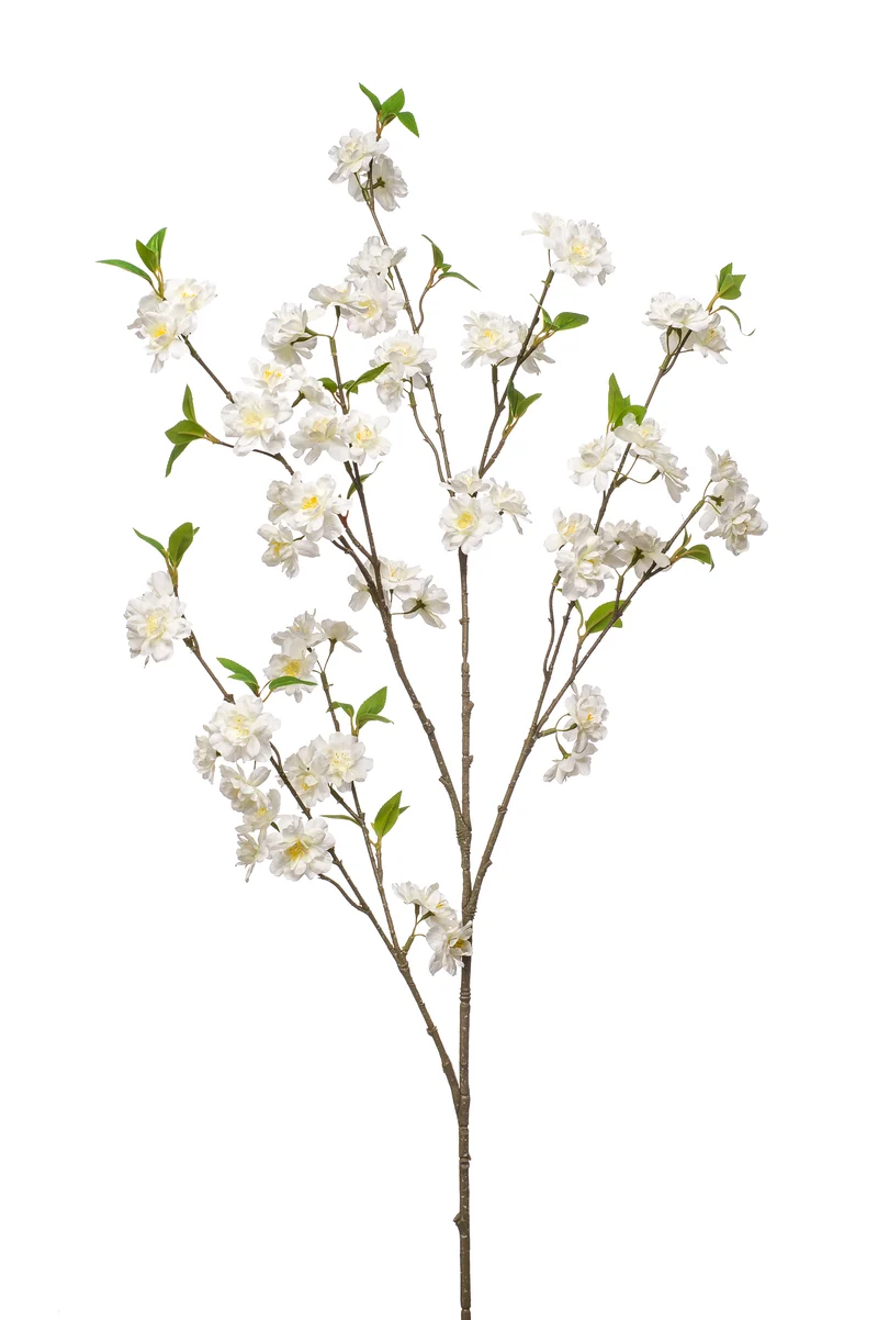 Kirschblüte künstlich 120 cm - 1 Zweig - Weiß