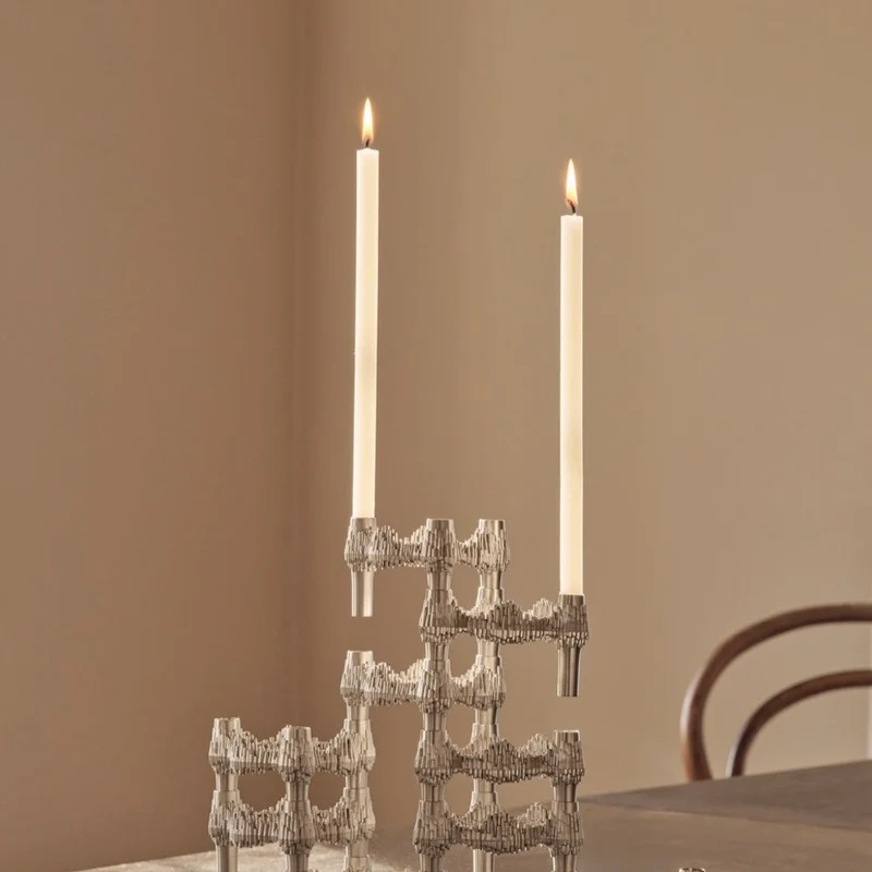 Kerzenhalter Quist Brushed Chrom 3er Set - Stoff Nagel