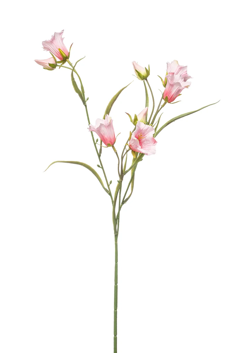 Glockenblume spray künstlich 65 cm - 1 Stiel - Hellrosa
