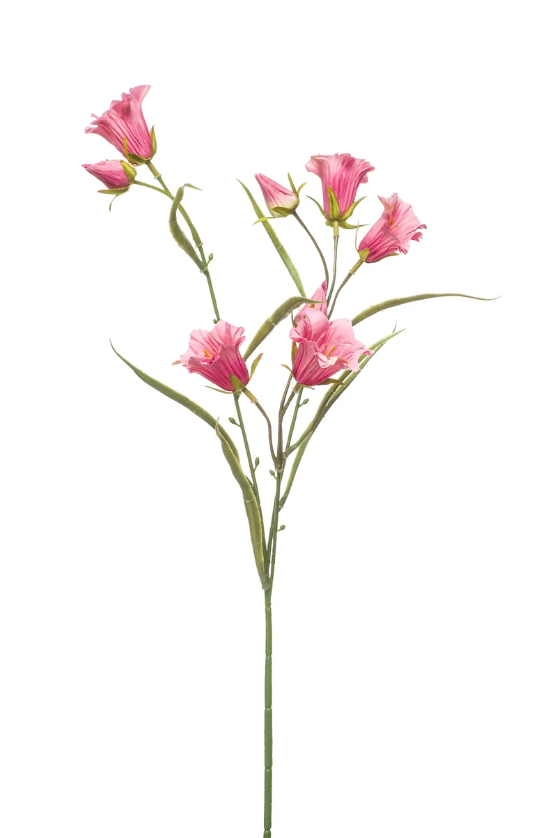 Glockenblume spray künstlich 65 cm - 1 Stiel - Fuchsienrot