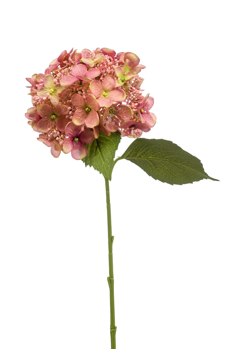 Hortensie künstlich 50 cm - 1 Kopf - Vintage rosa