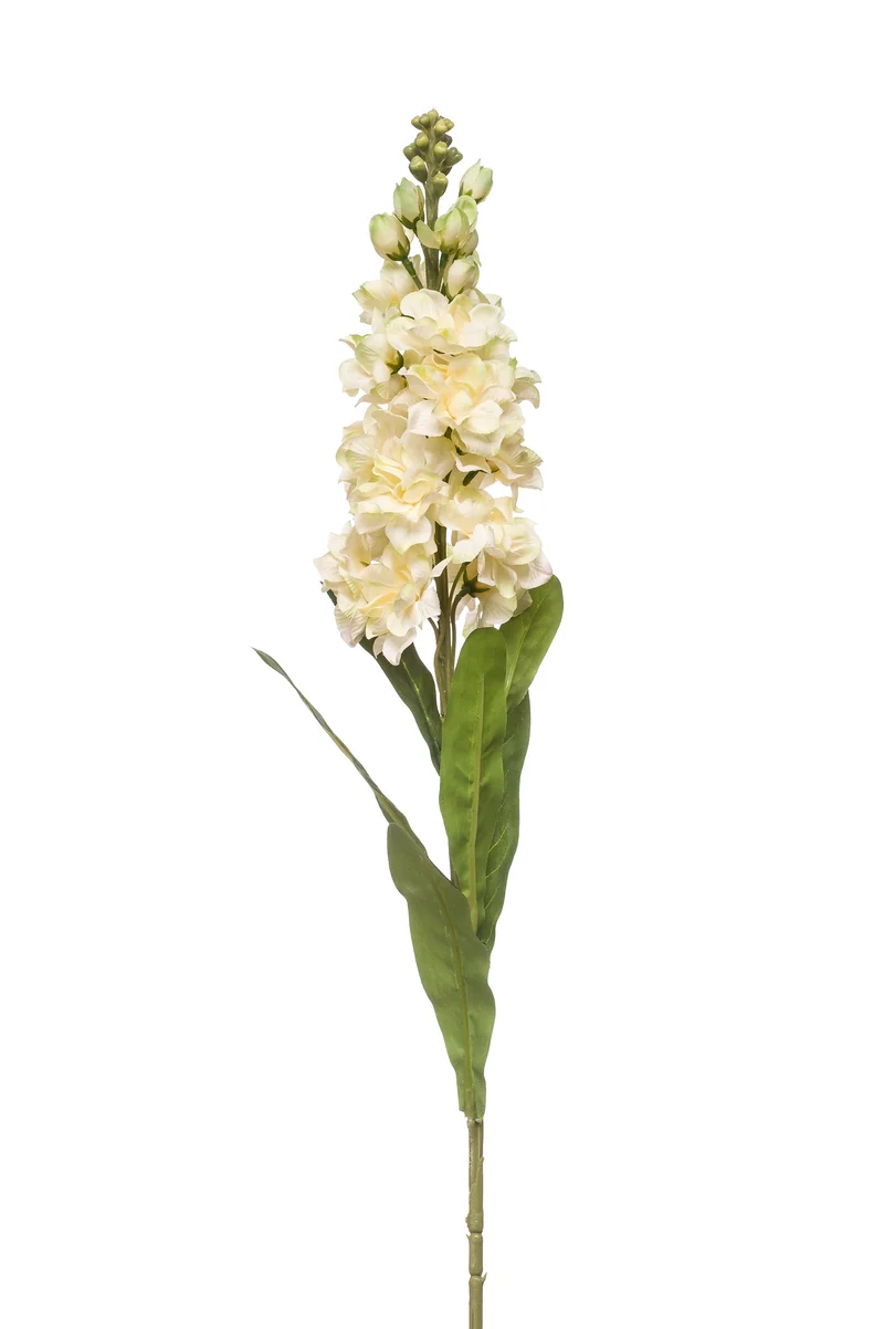 Levkoje künstlich 80 cm - 1 Stiel - Creme