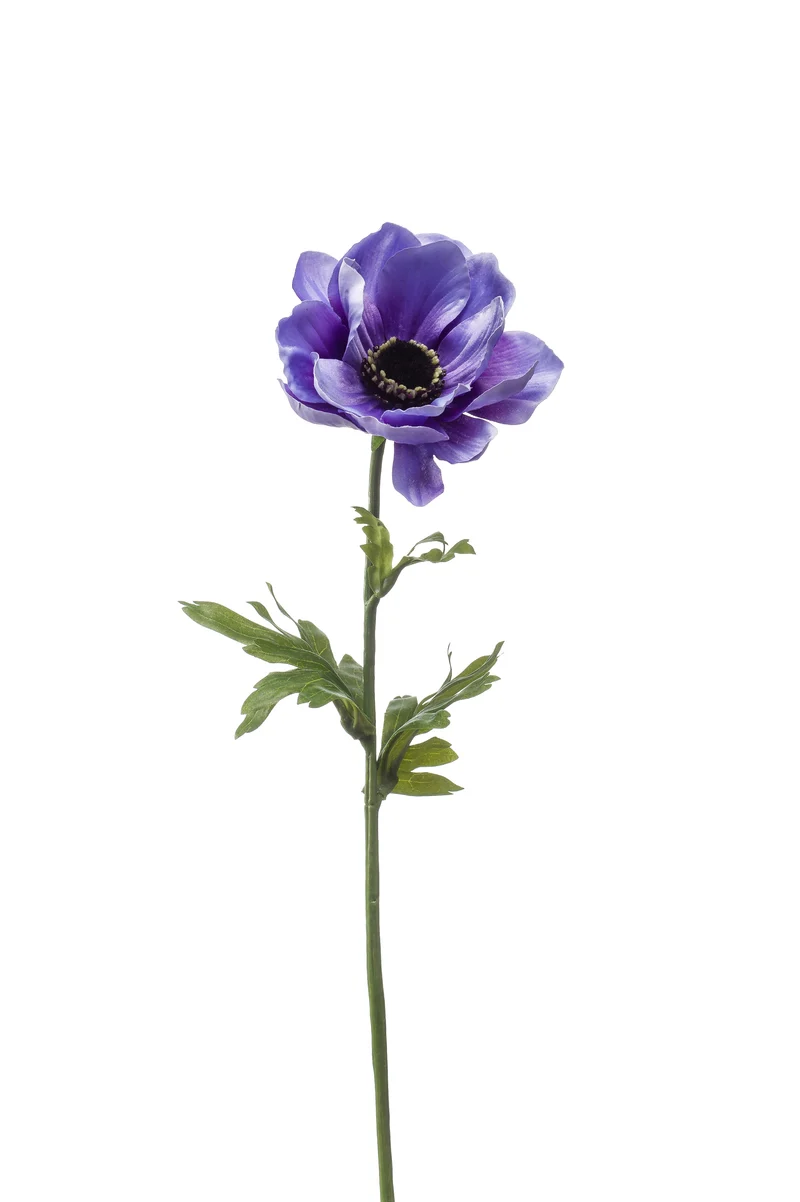 Anemone künstlich 45 cm - 1 Stiel - Violett