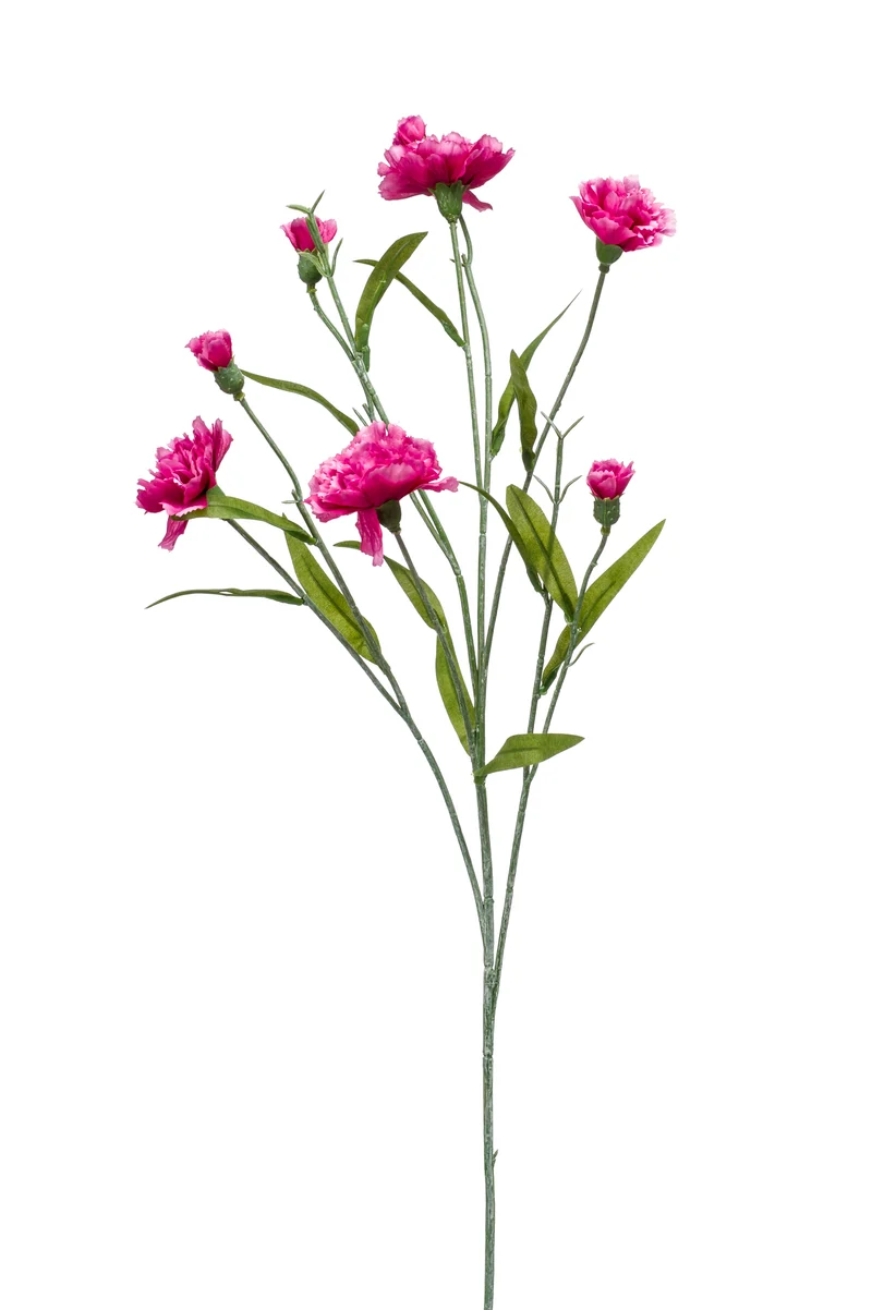 Nelken spray künstlich 70 cm - 1 Stiel - Rosa