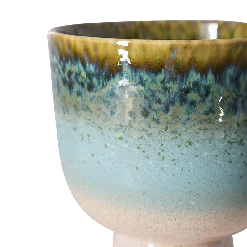 Blumentopf aus Keramik Retro Lagoon - HKliving