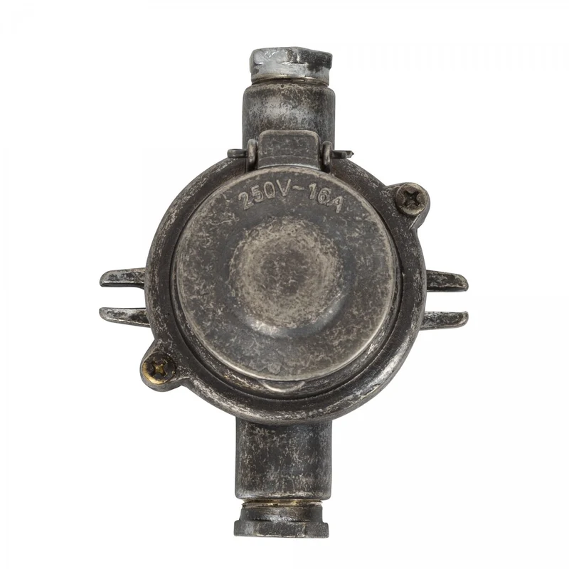 Casa Padrino Jugendstil Schiffslampe 10 x 7 x H. 13 cm - Grau - Nostalgische Wetterfeste Außenleuchte