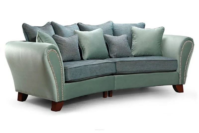 Casa Padrino Luxus Chesterfield 3er Sofa Jannet Fluted 207 x 87 x H. 82 cm - Elegantes Wohnzimmer 3er Sofa mit Echtleder - Chesterfield Wohnzimmer Möbel