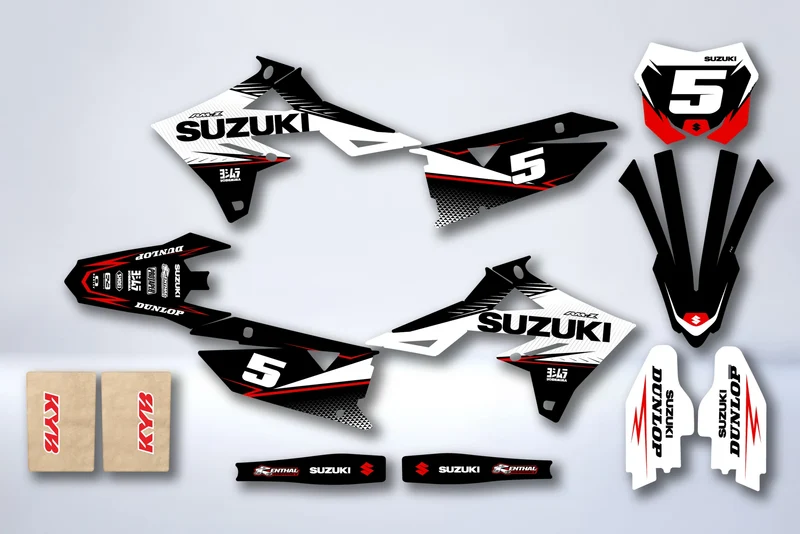 Kit Déco SUZUKI RM-Z 450 2018-2025 & RM-Z 250 2019-2025 - CRAMOISI