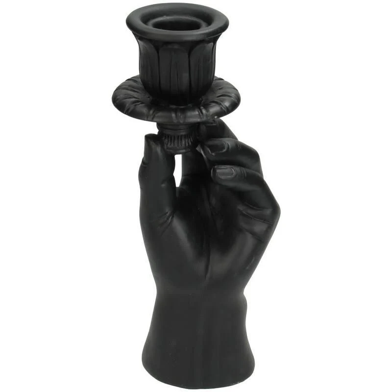 Kerzenständer - Hand Schwarz - ↑ 20 cm