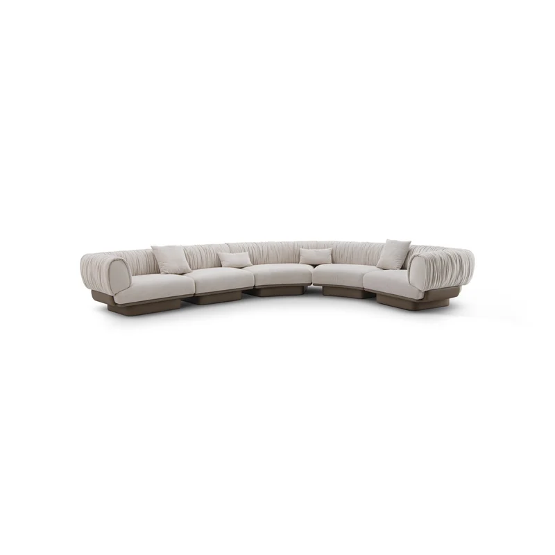 Casa Padrino Luxus Sofa 126 x 99 x H. 77.5 cm - Sofa mit Stoffbezug - Moderne Wohnzimmer Möbel - Luxus Qualität