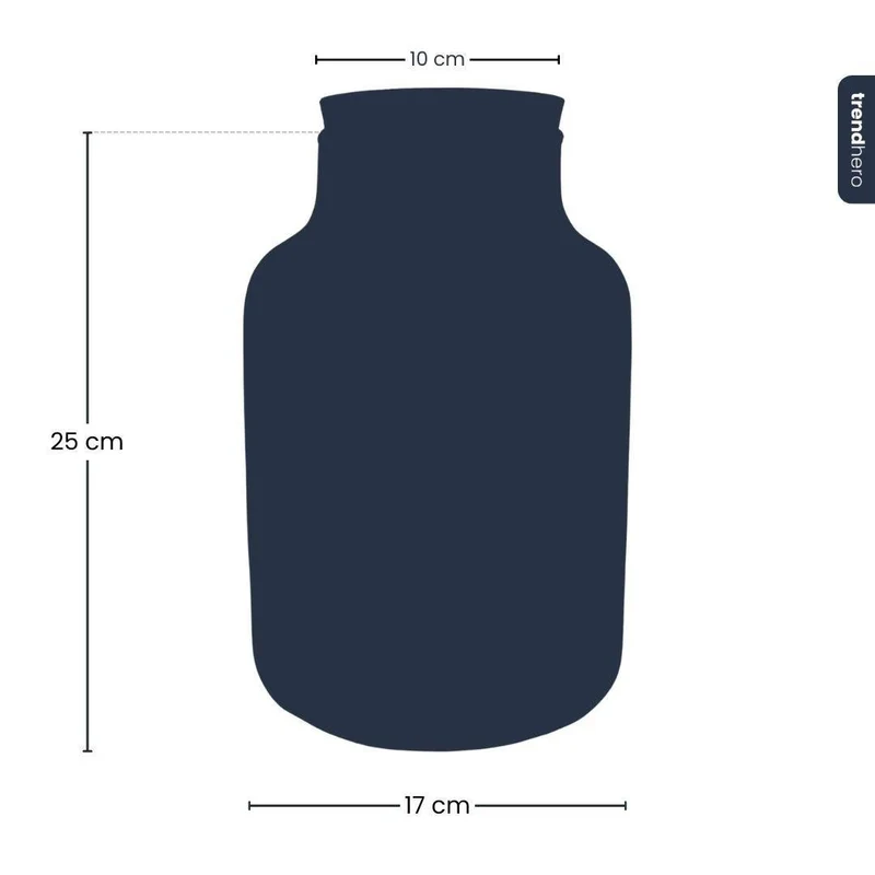 Kleine milchige Terrarienflasche mit Korken - Geschlossenes großes Terrarium ↑ 24,5 cm