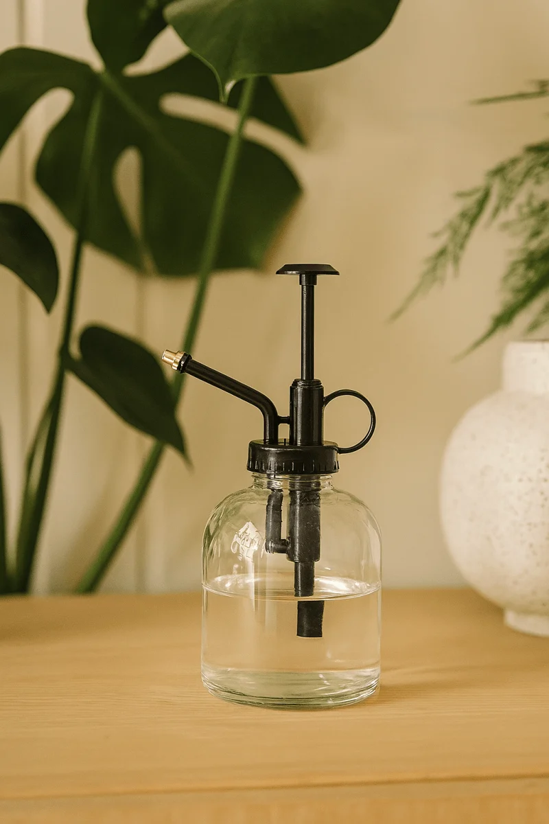Pflanzensprüher – Klarglas mit schwarzem Sprühkopf – 300 ml – Stilvoll & praktisch für Zimmerpflanzen