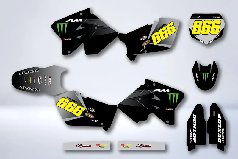 Kit Déco SUZUKI RM 125-250 2001-2012 - ÉBÈNE