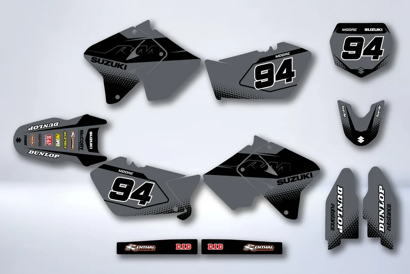 Kit Déco SUZUKI RM 125-250 2001-2012 - TITANE