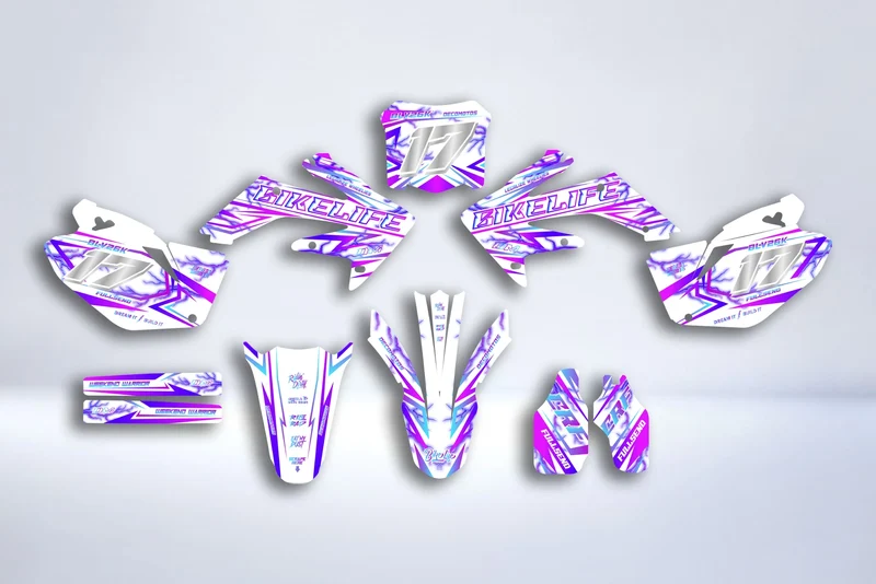 Kit Déco HONDA CRF 250 2004-2009 - STELLAR WHITE (numéros chrome en option)