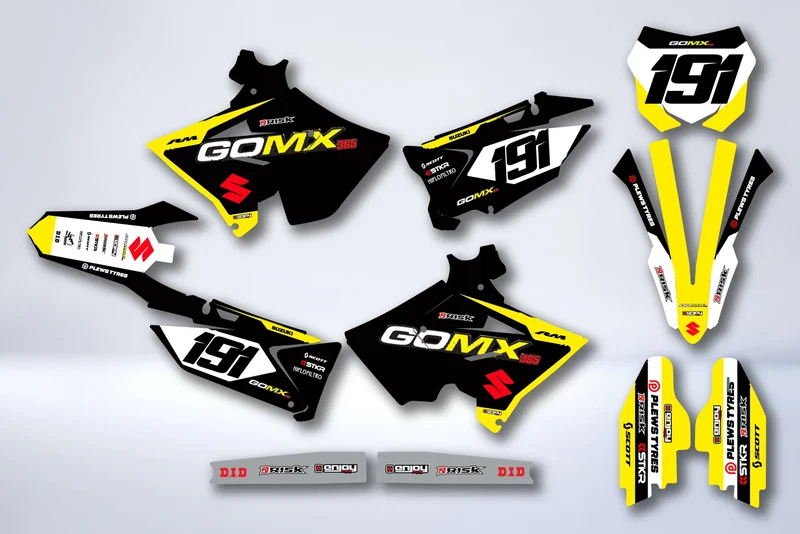 Kit Déco SUZUKI RM125 & RM250 2001-2008 POLISPORT RESTYLE - ÉCLAT