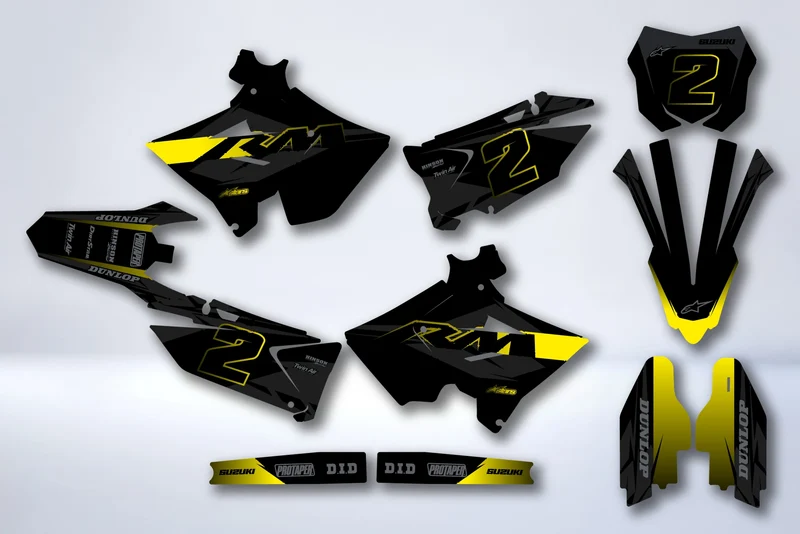 Kit Déco SUZUKI RM125 & RM250 2001-2008 POLISPORT RESTYLE - TOPAZE