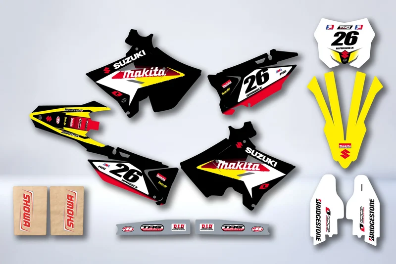 Kit Déco SUZUKI RM125 & RM250 2001-2008 POLISPORT RESTYLE - HÉRITAGE