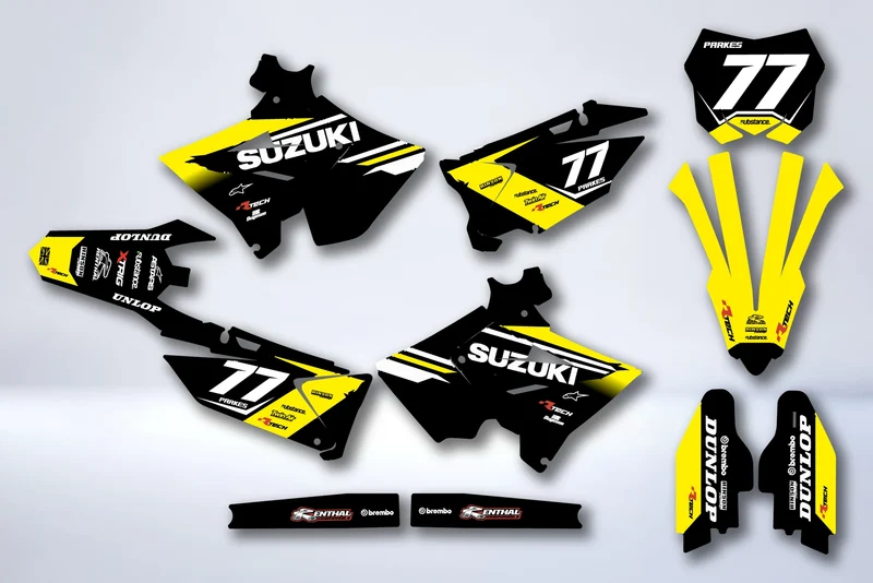 Kit Déco SUZUKI RM125 & RM250 2001-2008 POLISPORT RESTYLE - BASALTE