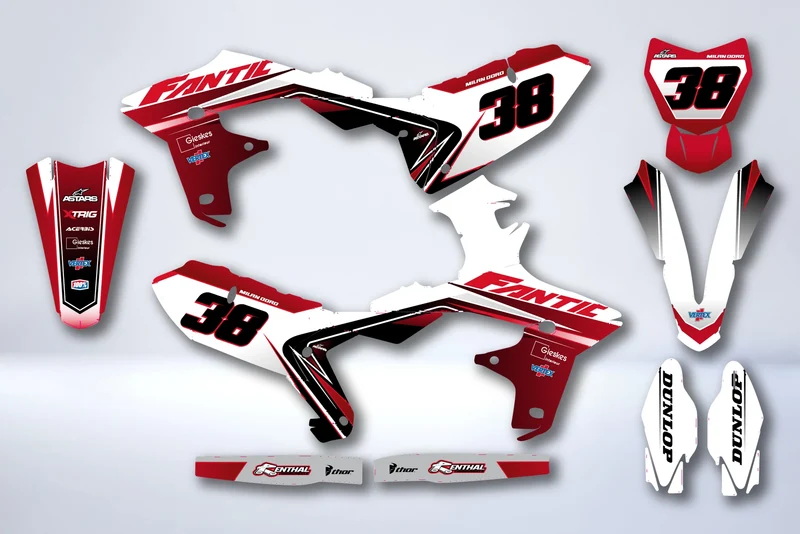 Kit Déco FANTIC XXF 250 / 450 2021-2024 - VERMILLON