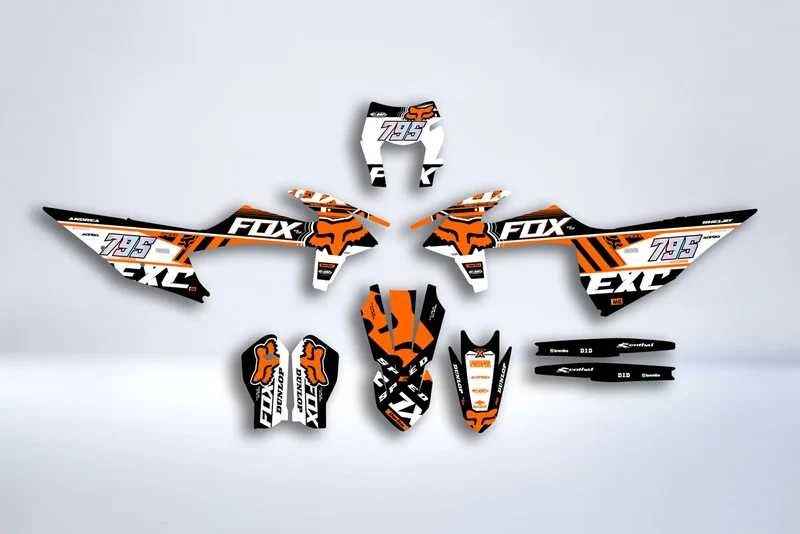 Kit Déco KTM EXC EXC-F SX SX-F 2019-2023 - PINKY ORANGE