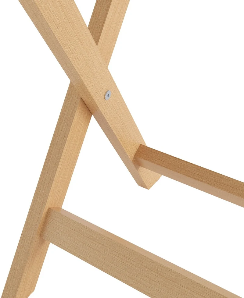 Casa Padrino Luxus Kofferständer Gepäckablage aus Buchenholz mit Textilgurten in Naturfarben / Anthrazit 70 x 41 x H. 61 cm