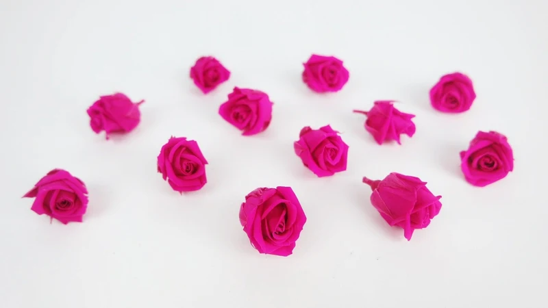 Stabilisierte Rosen Kiara 2 cm - 12 Stück - Hot pink