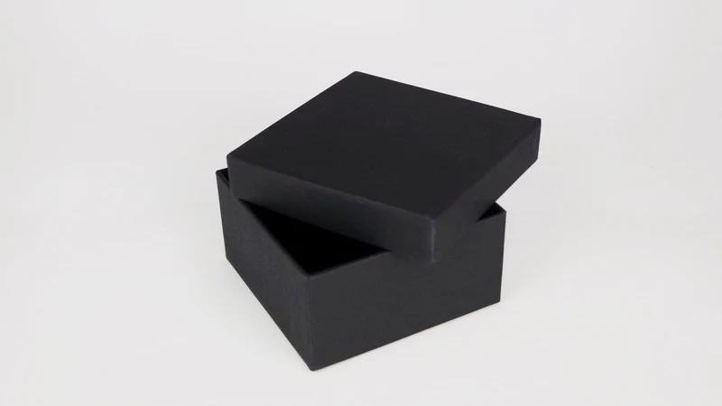 Quadratische Box S - Mattschwarz