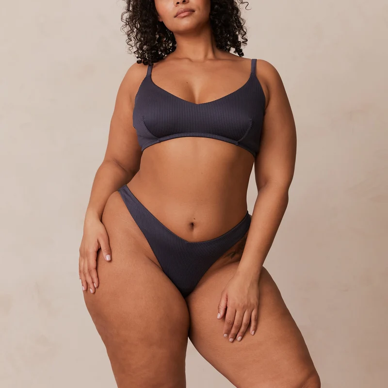 Ribbed Triangle BH - Dunkelgrau