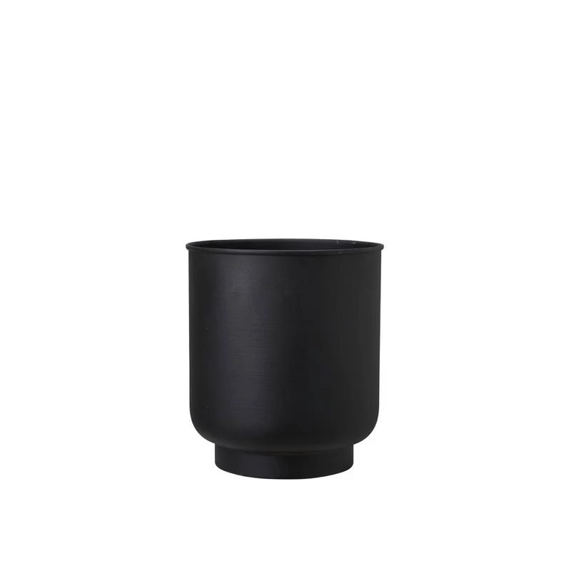 Blumentopf ELIANA aus Metall in Schwarz - Wikholm Form