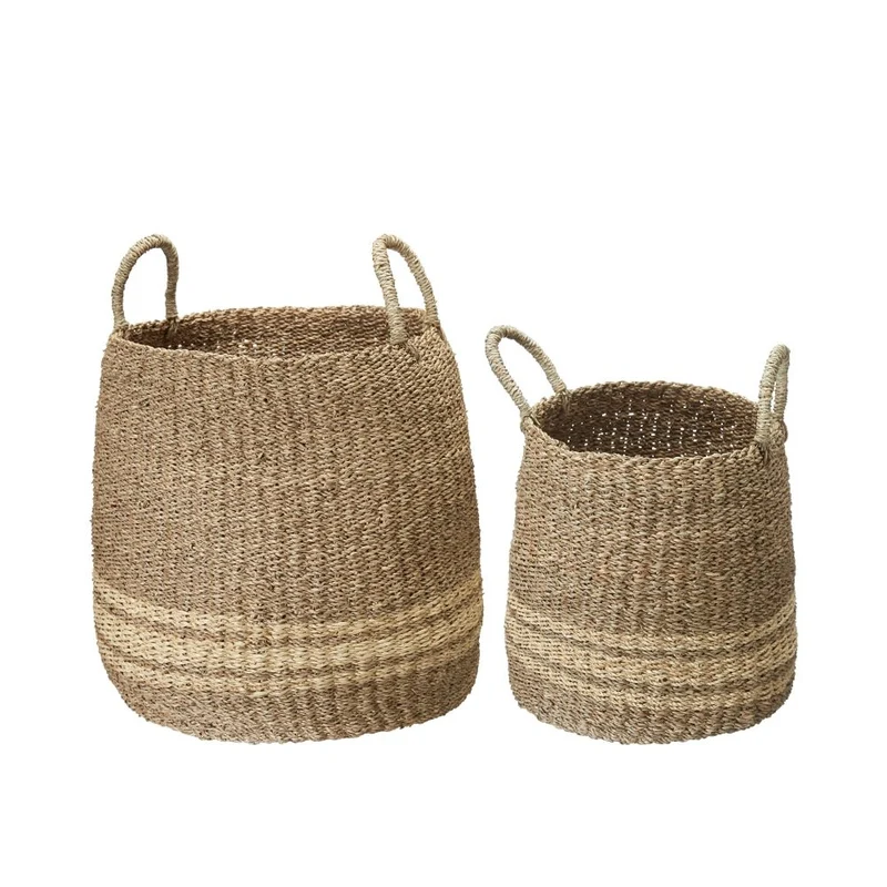 Korb-Set SHELIA aus Seegras & Palmblatt - Wikholm Form