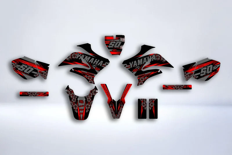 Kit Déco Yamaha DT 50 2003-2020 - FLOWER RED