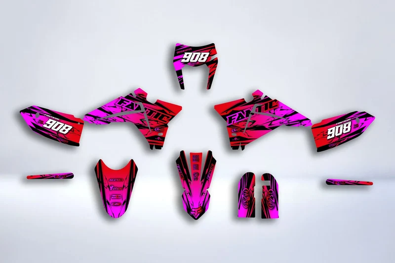 Kit Déco Fantic 50/125 XM / XE 2023-2025 - SPIKY RED