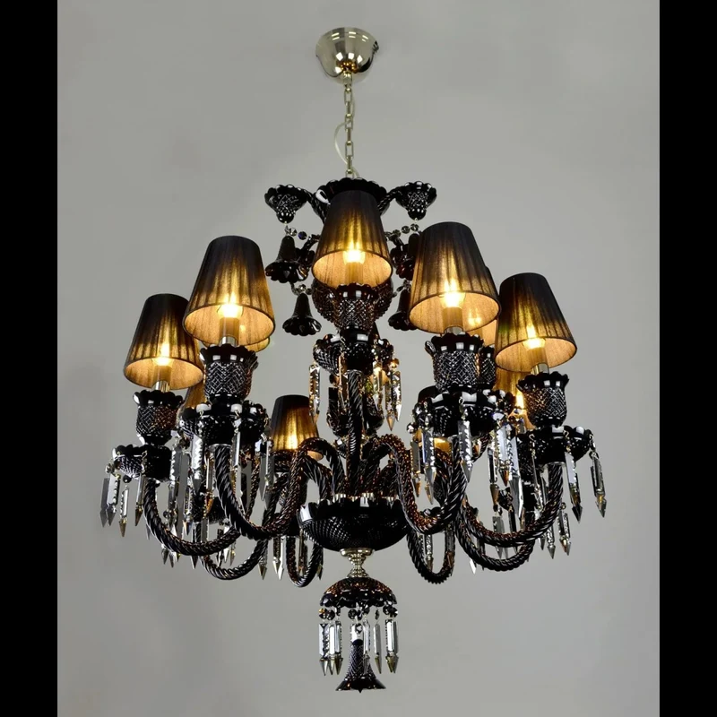 Casa Padrino Luxus Barock Kristall Kronleuchter Silber Ø 81 x H. 90 cm - Prunkvolle Messing Kronleuchter mit böhmischem Kristallglas - Barock Möbel - Edel & Prunkvoll