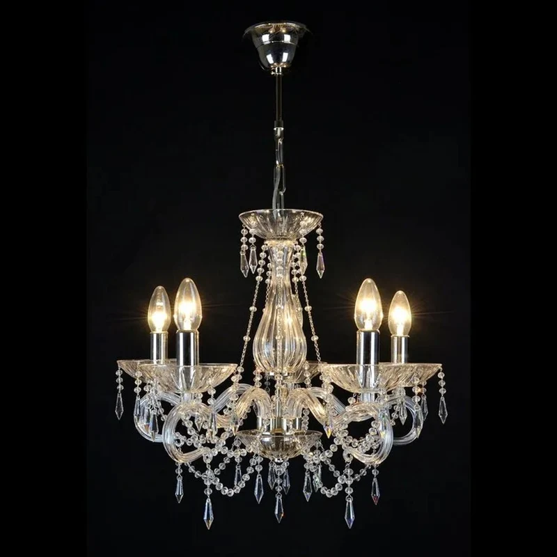 Casa Padrino Luxus Barock Kristall Kronleuchter Silber Ø 50 x H. 45 cm - Prunkvolle Messing Kronleuchter mit böhmischem Kristallglas - Barock Möbel - Edel & Prunkvoll