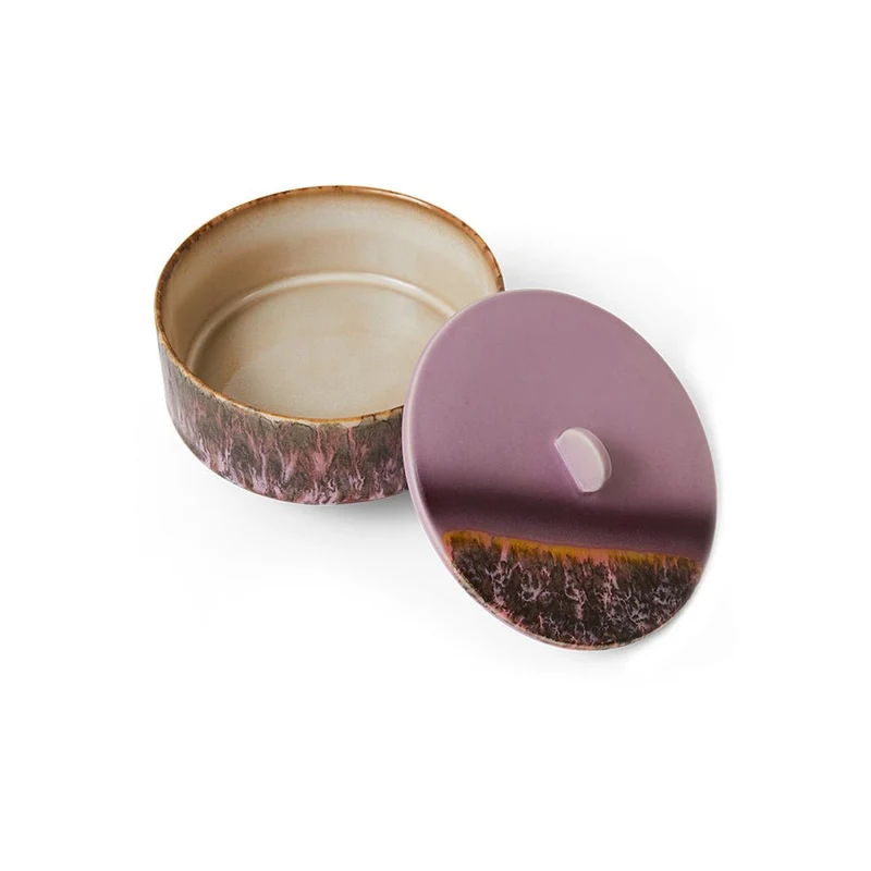HKliving 70s Ceramics Bonbon Schale mit Deckel – Keramik, Blast