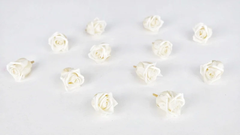 Stabilisierte Rosen Kiara 2 cm - 12 Stück - Pearl white