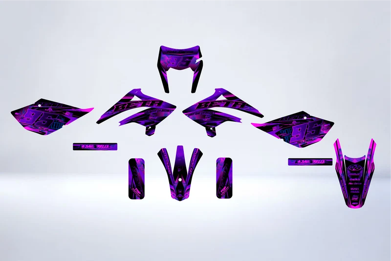 Kit Déco Beta 50 RR 2006-2010 - PURPLE & RED