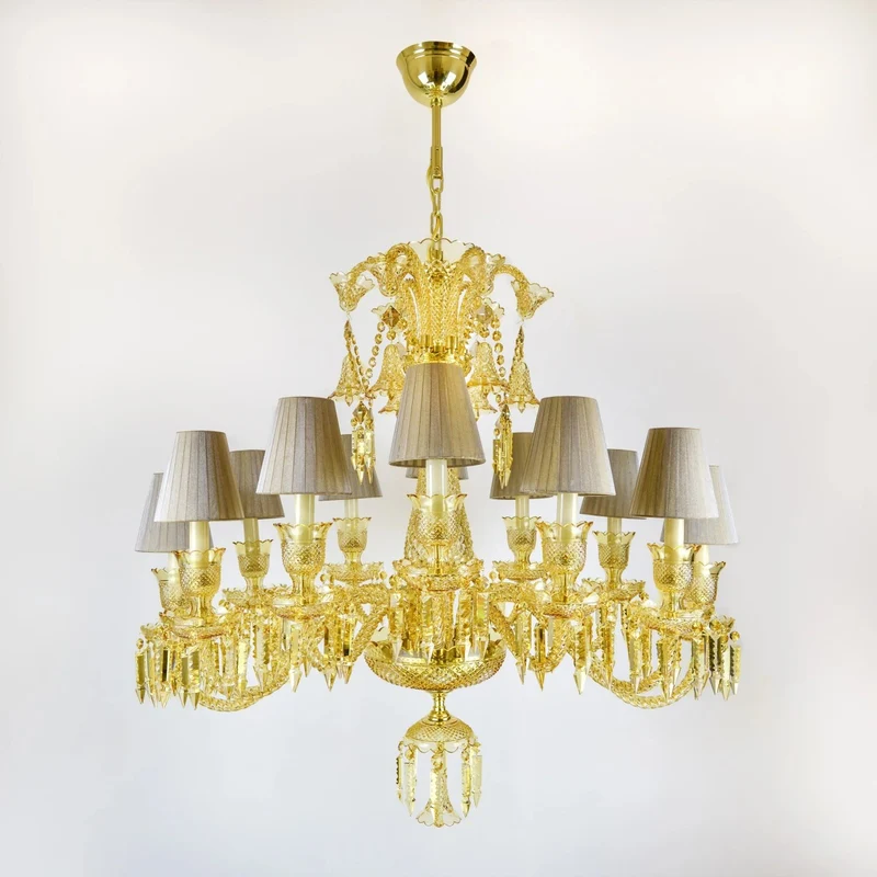 Casa Padrino Luxus Barock Kristall Kronleuchter Gold Ø 81 x H. 90 cm - Prunkvolle Messing Kronleuchter mit böhmischem Kristallglas - Barock Möbel - Edel & Prunkvoll