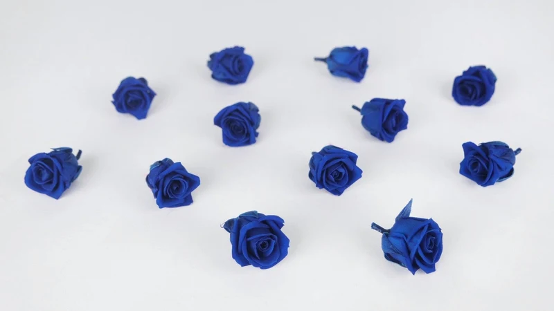 Stabilisierte Rosen Kiara 2 cm - 12 Stück - Ocean blue