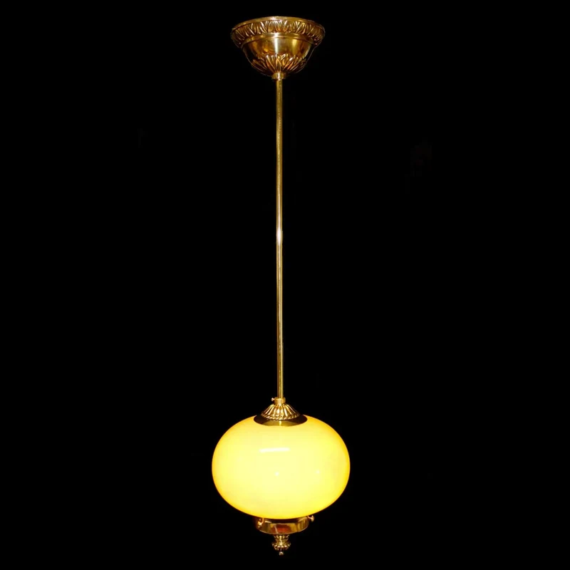 Casa Padrino Luxus Kristall Hängeleuchte Gold Ø 20 x H. 80 cm - Prunkvolle Messing Hängeleuchte mit böhmischem Kristallglas - Barock Möbel - Edel & Prunkvoll