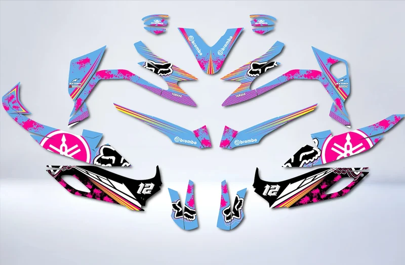 Kit Déco Yamaha TRICITY 300 2024 - BLUE PINK